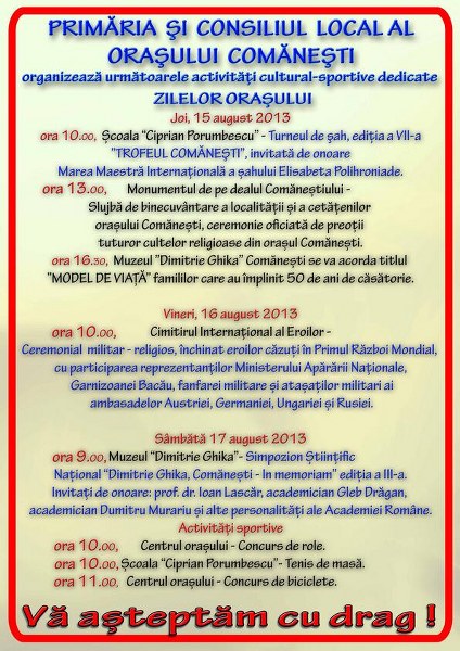 Afisul Zilelor Orasului Comanesti (1)