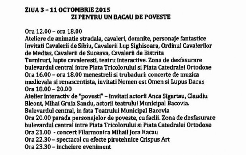 Program Zilele Bacaului (1)