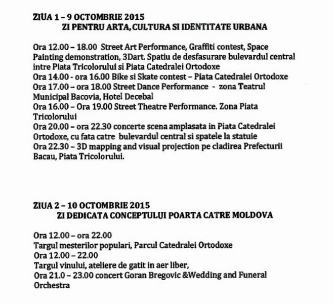 Program Zilele Bacaului (2)